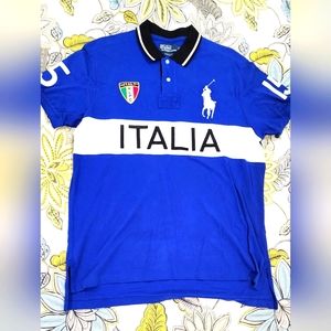 Ralph Lauren Polo Crest "Big Pony" Italia shirt sz XL Custom Fit